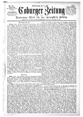 Coburger Zeitung Donnerstag 9. Juli 1885
