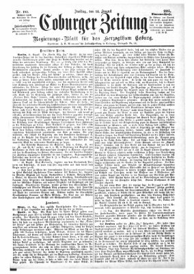 Coburger Zeitung Freitag 14. August 1885