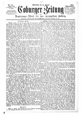 Coburger Zeitung Mittwoch 19. August 1885