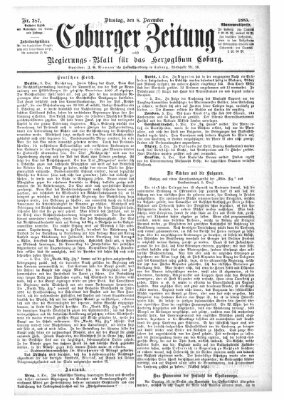 Coburger Zeitung Dienstag 8. Dezember 1885