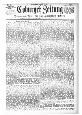 Coburger Zeitung Samstag 6. März 1886