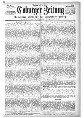 Coburger Zeitung Montag 8. März 1886