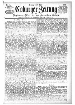 Coburger Zeitung Dienstag 6. April 1886