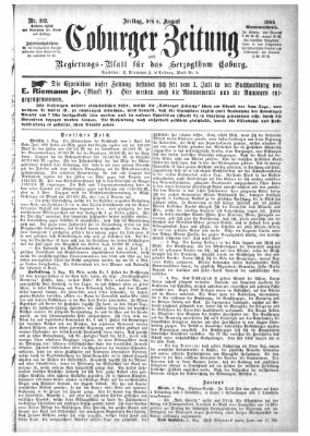 Coburger Zeitung Freitag 6. August 1886