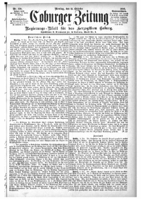 Coburger Zeitung Montag 11. Oktober 1886