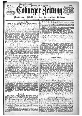 Coburger Zeitung Freitag 28. Januar 1887
