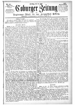 Coburger Zeitung Freitag 22. Juli 1887