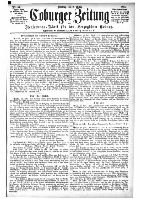 Coburger Zeitung Freitag 2. März 1888