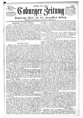 Coburger Zeitung Freitag 9. März 1888