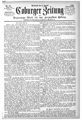 Coburger Zeitung Mittwoch 8. August 1888
