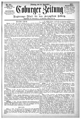 Coburger Zeitung Dienstag 20. November 1888