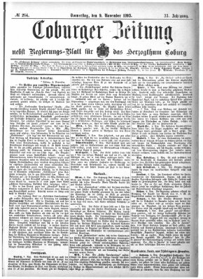 Coburger Zeitung Donnerstag 9. November 1893