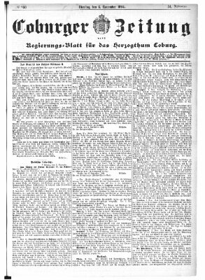 Coburger Zeitung Dienstag 6. November 1894