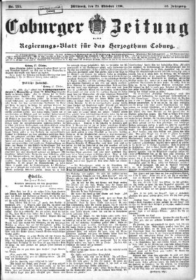 Coburger Zeitung Mittwoch 28. Oktober 1896