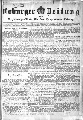 Coburger Zeitung Donnerstag 7. Januar 1897