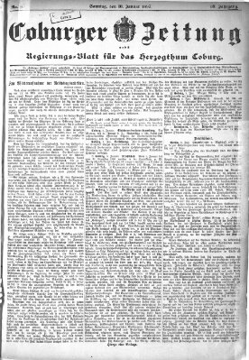 Coburger Zeitung Sonntag 10. Januar 1897
