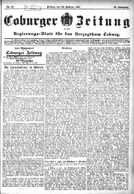 Coburger Zeitung Freitag 26. Februar 1897