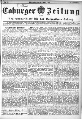 Coburger Zeitung Donnerstag 11. März 1897