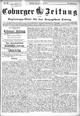 Coburger Zeitung Freitag 19. März 1897