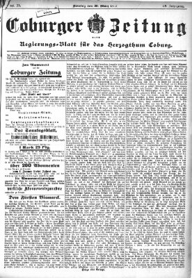 Coburger Zeitung Dienstag 30. März 1897