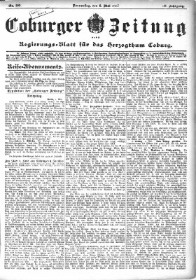 Coburger Zeitung Donnerstag 6. Mai 1897