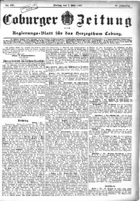 Coburger Zeitung Freitag 7. Mai 1897