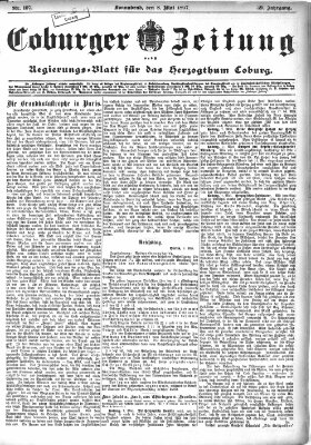 Coburger Zeitung Samstag 8. Mai 1897