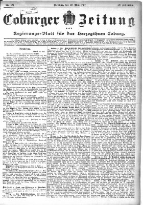 Coburger Zeitung Dienstag 25. Mai 1897