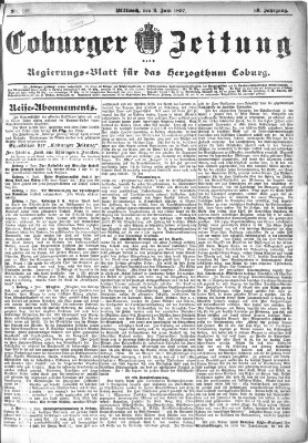Coburger Zeitung Mittwoch 9. Juni 1897