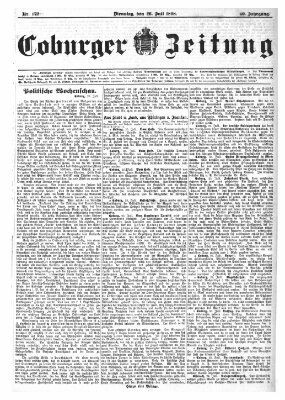 Coburger Zeitung Dienstag 26. Juli 1898