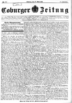 Coburger Zeitung Sonntag 21. Mai 1899