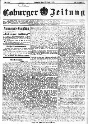 Coburger Zeitung Sonntag 30. Juli 1899