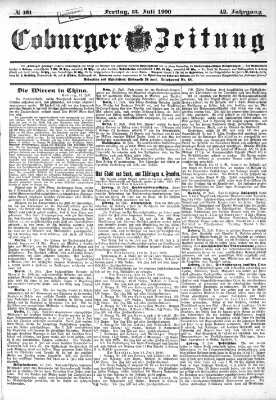 Coburger Zeitung Freitag 13. Juli 1900