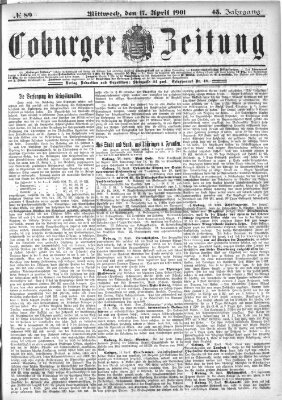 Coburger Zeitung Mittwoch 17. April 1901
