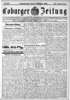 Coburger Zeitung Samstag 5. Oktober 1901