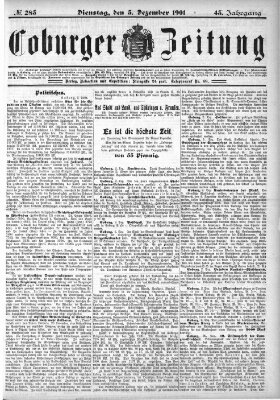 Coburger Zeitung Dienstag 3. Dezember 1901
