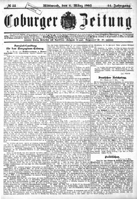 Coburger Zeitung Mittwoch 4. März 1903