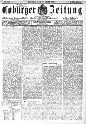 Coburger Zeitung Freitag 17. Juli 1903