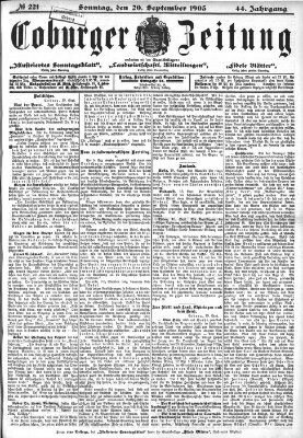 Coburger Zeitung Sonntag 20. September 1903