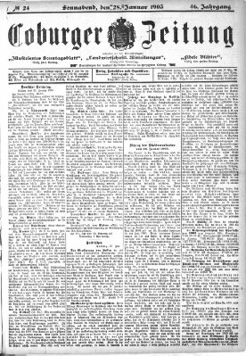 Coburger Zeitung Donnerstag 28. Januar 1904