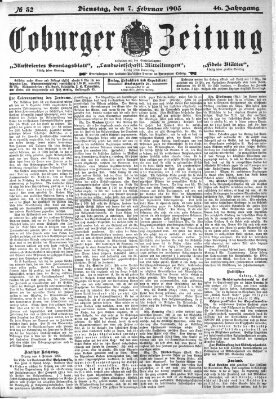 Coburger Zeitung Sonntag 7. Februar 1904