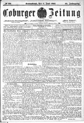 Coburger Zeitung Freitag 8. Juli 1904