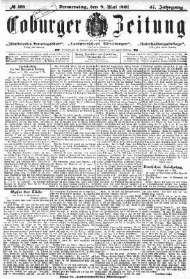 Coburger Zeitung Donnerstag 9. Mai 1907