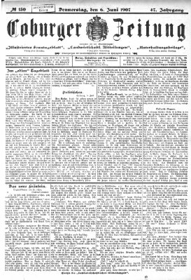 Coburger Zeitung Donnerstag 6. Juni 1907