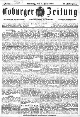 Coburger Zeitung Sonntag 9. Juni 1907