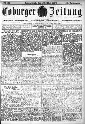 Coburger Zeitung Samstag 29. Mai 1909