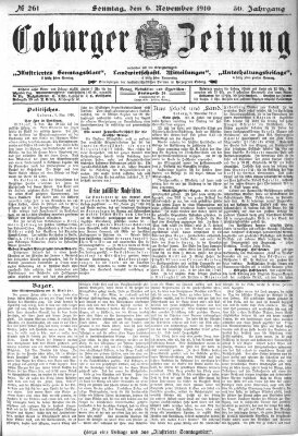 Coburger Zeitung Sonntag 6. November 1910
