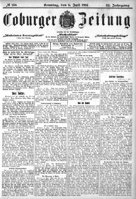 Coburger Zeitung Sonntag 6. Juli 1913