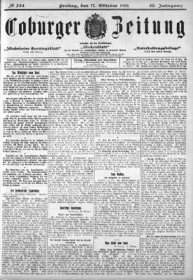 Coburger Zeitung Freitag 17. Oktober 1913