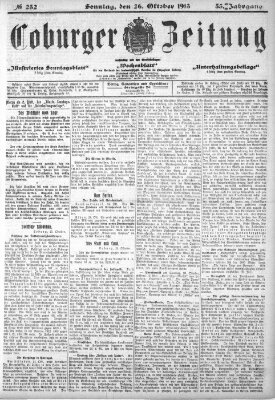 Coburger Zeitung Sonntag 26. Oktober 1913